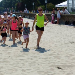 Trening na plaży w Gdyni